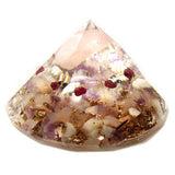 ローズクオーツのダイヤモンドオブジェ《ボヘミアンオルゴナイト》6.5×3.5cm