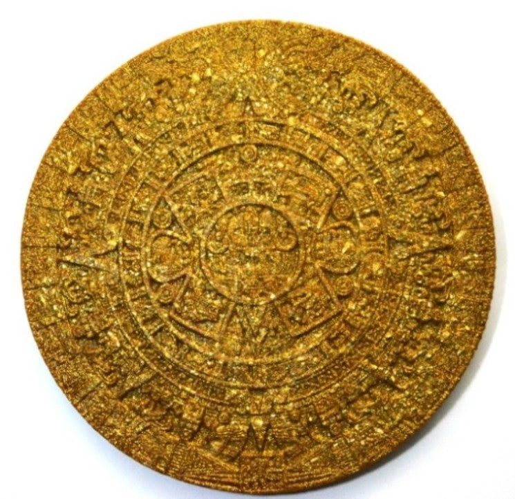 マヤのカレンダー（ゴールド） 《ボヘミアンオルゴナイト》 23cm