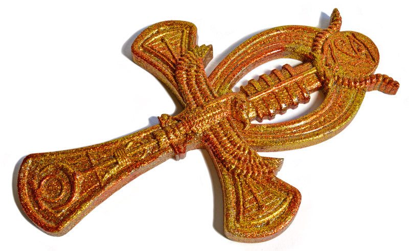 「生命の十字架」アンク《ボヘミアンオルゴナイト》14.3×21.5cm