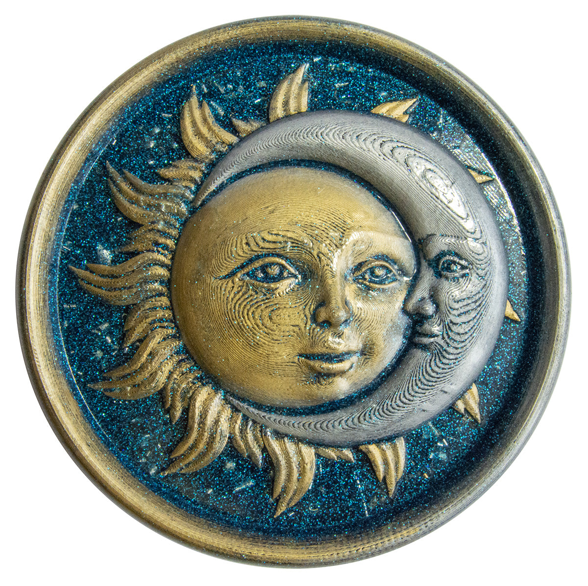 太陽と月 オルゴナイト スタンド付き《ボヘミアンオルゴナイト》直径約 15.5cm　
